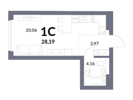 Продается Студия ЖК Горская Лагуна, корпус 2, 28.19  м², 7103000 рублей