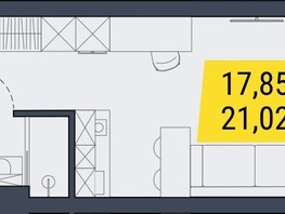 Продается Студия АК Land Lord (Ленд Лорд), 21.02  м², 3804620 рублей