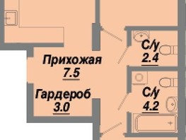 Продается 2-комнатная квартира ЖК Калининский квартал, дом 1, 63.5  м², 10223500 рублей