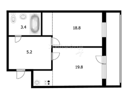 Продается 1-комнатная квартира 2-й (4 мкр.) кв-л, 47.1  м², 5350000 рублей