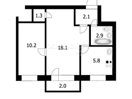 Продается 2-комнатная квартира Новогодняя ул, 40.4  м², 4150000 рублей