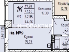 Продается 1-комнатная квартира ЖК Расцветай на Зорге, дом 3, 45  м², 4350000 рублей