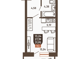 Продается Студия ЖК Ермак, 31.95  м², 3940000 рублей