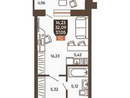 Продается Студия ЖК Ермак, 37.05  м², 4450000 рублей