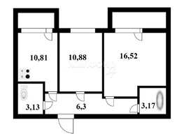 Продается 2-комнатная квартира Закаменский мкр, 50.8  м², 6850000 рублей