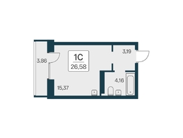 Продается Студия ЖК Квартал на Игарской, дом 2 мон, 26.58  м², 4400000 рублей