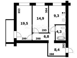 Продается 2-комнатная квартира Котовского ул, 61.6  м², 8200000 рублей