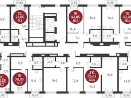 Продается 2-комнатная квартира ЖК Скандинавские кварталы, дом 1, 59.75  м², 6793300 рублей