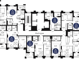 Продается 2-комнатная квартира ЖК Первый на Рябиновой, 61.35  м², 7665700 рублей