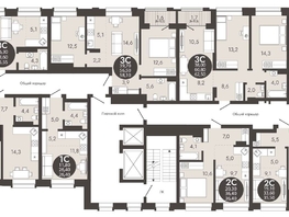 Продается 3-комнатная квартира ЖК Флагман Холл, 55.55  м², 8024200 рублей