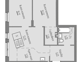 Продается 3-комнатная квартира ЖК Базилик, дом 2, 53.02  м², 7013000 рублей