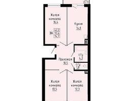 Продается 3-комнатная квартира ЖК Матрешкин двор, дом 2, 74.7  м², 8250000 рублей