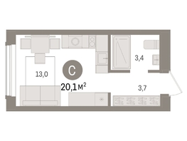 Продается Студия ЖК Авиатор, дом 3, 20.08  м², 4360000 рублей