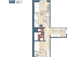 Продается 2-комнатная квартира ЖК Чистая Слобода, дом 45, 51.7  м², 5970000 рублей