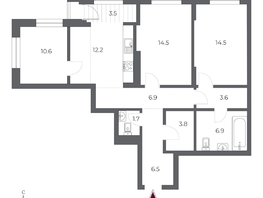 Продается 3-комнатная квартира ЖК ОСКАР, дом 1, 84.7 м², 15425000 рублей