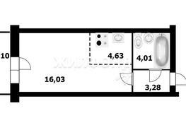 Продается Студия ЖК Сандэй, 27.95  м², 3650000 рублей