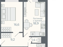 Продается 2-комнатная квартира ЖК Околица, дом 5, 54.4  м², 6800000 рублей