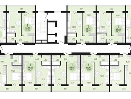 Продается 1-комнатная квартира ЖК Новый парк, дом 3, 45.71  м², 4625400 рублей