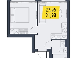 Продается 1-комнатная квартира АК Land Lord (Ленд Лорд), 31.49  м², 8187400 рублей