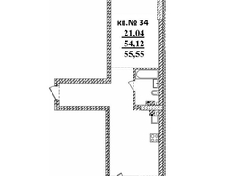 Продается 2-комнатная квартира ЖК  Римский квартал, 2 очередь, 55.55  м², 10363815 рублей