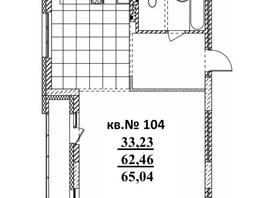 Продается 2-комнатная квартира ЖК  Римский квартал, 2 очередь, 65.04  м², 11347500 рублей