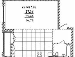 Продается 2-комнатная квартира ЖК  Римский квартал, 2 очередь, 56.78  м², 10438320 рублей