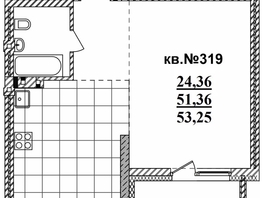 Продается Студия ЖК  Римский квартал, 2 очередь, 53.25  м², 9414900 рублей