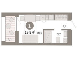 Продается Студия ЖК Европейский берег, дом 44, 19.9  м², 4580000 рублей