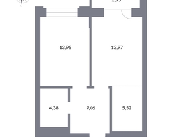 Продается 2-комнатная квартира ЖК Державина, 50, 47.9  м², 11400000 рублей