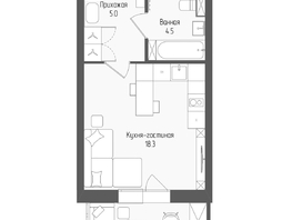 Продается Студия ЖК Тетрис, корпус 2, 29.1  м&sup2;, 6138050 рублей