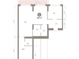 Продается 2-комнатная квартира ЖК Лебедевский квартал, д 1, 96.7  м&sup2;, 12990000 рублей