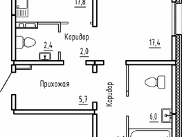 Продается 2-комнатная квартира ЖК Самоцветы, Бирюза дом 1, 70.1  м², 6300000 рублей