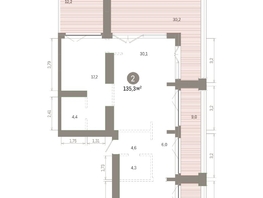 Продается 2-комнатная квартира ЖК Европейский берег, дом 45, 135.33  м&sup2;, 20490000 рублей