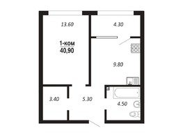 Продается 1-комнатная квартира ЖК Королёв, дом 3, 40.9  м², 6339500 рублей