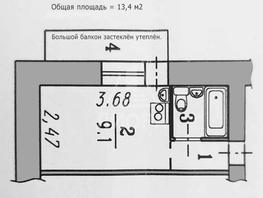 Снять однокомнатную квартиру Бульварная ул, 13.4  м², 17500 рублей