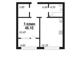 Продается Студия ЖК ПАРК-квартал «Королёв», дом 4, 46.1  м², 7376000 рублей