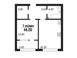 Продается 1-комнатная квартира ЖК ПАРК-квартал «Королёв», дом 4, 46 м², 8050000 рублей