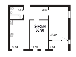 Продается 2-комнатная квартира ЖК ПАРК-квартал «Королёв», дом 4, 63.9  м², 8307000 рублей