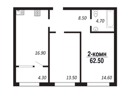 Продается 2-комнатная квартира ЖК ПАРК-квартал «Королёв», дом 4, 62.5  м², 9500000 рублей