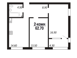Продается 2-комнатная квартира ЖК ПАРК-квартал «Королёв», дом 4, 62.7  м², 10157400 рублей