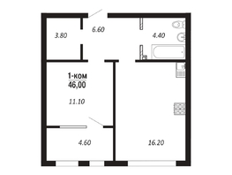 Продается 1-комнатная квартира ЖК ПАРК-квартал «Королёв», дом 3, 46  м², 7590000 рублей