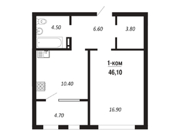 Продается 1-комнатная квартира ЖК ПАРК-квартал «Королёв», дом 3, 46.1  м², 7606500 рублей