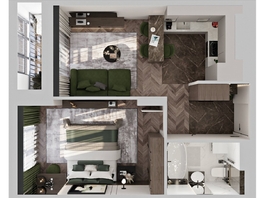 Продается 1-комнатная квартира ЖК Клубный дом на Пушкина, 44.23  м², 10173000 рублей
