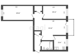 Продается 3-комнатная квартира Андрианова ул, 55  м², 4300000 рублей