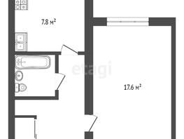 Продается 1-комнатная квартира Бородина ул, 36.1 м², 3300000 рублей