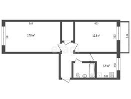 Продается 2-комнатная квартира 50 лет ВЛКСМ ул, 47.9 м², 3500000 рублей