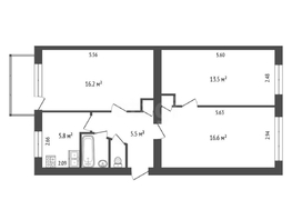 Продается 3-комнатная квартира Камерный пер, 61.4 м², 3800000 рублей