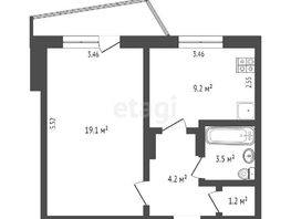 Продается 1-комнатная квартира Рокоссовского ул, 37.2  м², 3900000 рублей