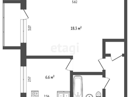 Продается 1-комнатная квартира 22 Апреля ул, 31  м², 3100000 рублей