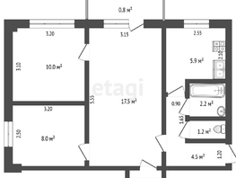 Продается 3-комнатная квартира Путилова ул, 49.9 м², 4700000 рублей